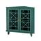 Walker Edison 30" Dark Teal Fretwork Corner Accent Cabinet